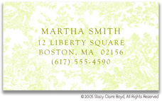 Stacy Claire Boyd Calling Cards - Small Summerland Toile - Green