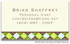 Stacy Claire Boyd Calling Cards - Small Argyle