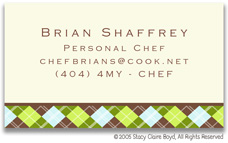 SCB CC 10 - Calling Cards by Stacy Claire Boyd - Small Argyle