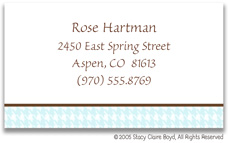 Stacy Claire Boyd Calling Cards - Small Pastel Houndstooth
