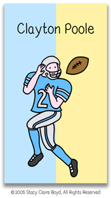 SCB CC 10 - Calling Cards by Stacy Claire Boyd - Small Football All-Star SCB CC 10 - Calling Cards by Stacy Claire Boyd - Small Football All-Star
