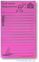 Pen At Hand Stick Figures - Large Single Color Camp Notepad