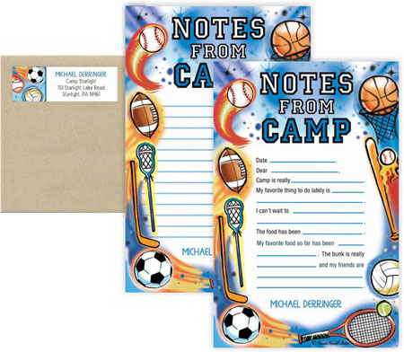Camp Notepad Sets by Bonnie Marcus (Air Brush Sports)