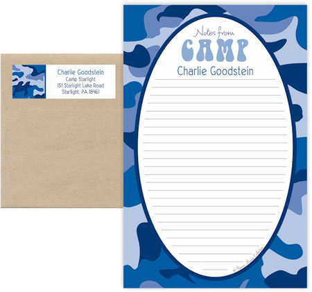 Camp Notepad Sets by Bonnie Marcus (Blue Camo)
