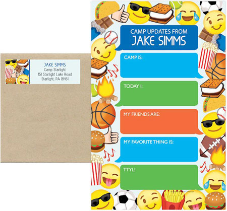 Camp Notepad Sets by Bonnie Marcus (Emoji Blue)