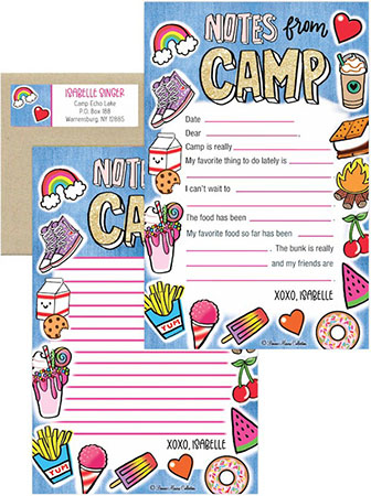 Camp Notepad Sets by Bonnie Marcus (Girls Camp Denim)