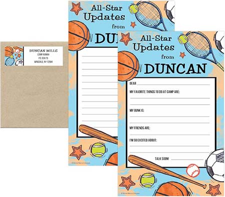Camp Notepad Sets by Bonnie Marcus (Line Art Sports)