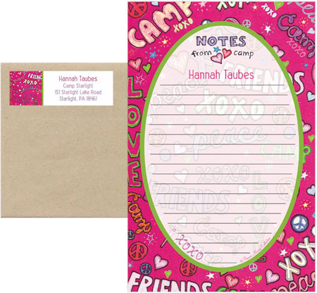 Camp Notepad Sets by Bonnie Marcus (Pink Doodle)