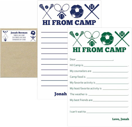 Camp Notepad & Label Sets by Evy Jacob (Four Sports)