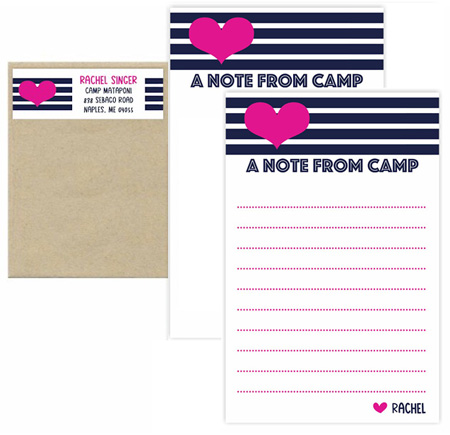 Camp Notepad & Label Sets by Evy Jacob (Hearts & Stripes)