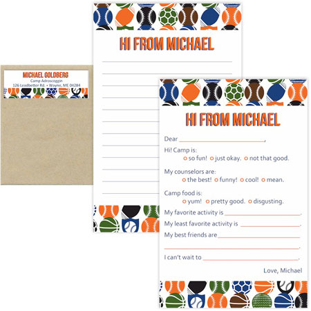 Camp Notepad & Label Sets by Evy Jacob (Sports Balls)