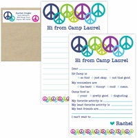 Camp Notepad & Label Sets by Evy Jacob (Peace Signs)