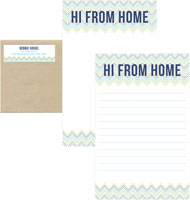 Camp Notepad & Label Sets by Evy Jacob (Home Zig Zags Green And Blue)