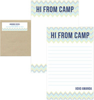 Camp Notepad & Label Sets by Evy Jacob (Camp Zig Zags Green And Blue)