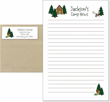 Camp Notepad & Label Sets by Kamp Kids (Cabin and Trees)