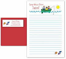 Camp Notepad & Label Sets by Kamp Kids (Boys Fishing)