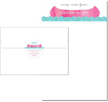 Camp Notepad & Label Sets by Piper Fish Designs (Camp Canoe Pink) Camp Notepad & Label Sets by Piper Fish Designs (Camp Canoe Pink)