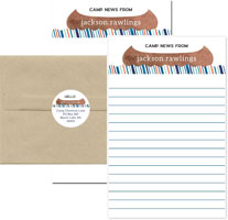 Camp Notepad & Label Sets by Piper Fish Designs (Camp Canoe Brown)