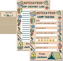 Camp Notepad & Label Sets by Piper Fish Designs (Camp Elements Tan)