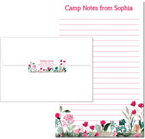 Camp Notepad & Label Sets by Piper Fish Designs (Camp Field Of Flowers)