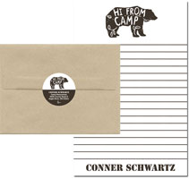 Camp Notepad & Label Sets by Piper Fish Designs (Grizzly Bear)