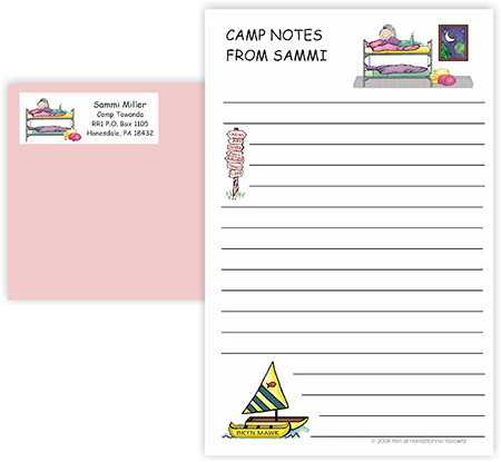 Camp Notepad & Label Sets by Pen At Hand (Bunk Girl)