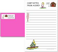 Camp Notepad & Label Sets by Pen At Hand (Camp Signpost Girl)