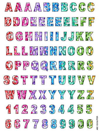 Alphabet Cling It Sheets by Namedrops (Glitter) Alphabet Cling It Sheets by Namedrops (Glitter)