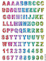 Alphabet Cling It Sheets by Namedrops (Glitter)