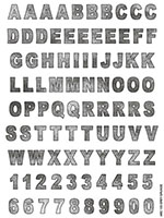 Alphabet Cling It Sheets by Namedrops (Grey Grunge)