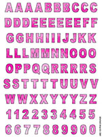 Alphabet Cling It Sheets by Namedrops (Pink Grunge)