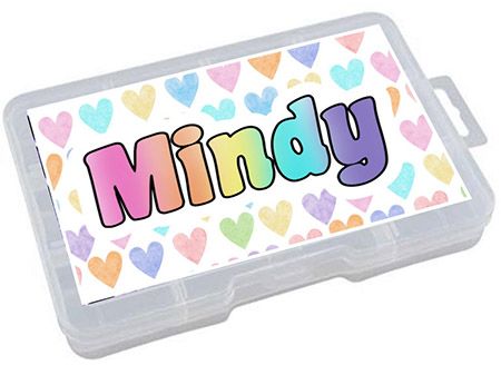 Personalized Bead Boxes by Namedrops - Watercolor Hearts