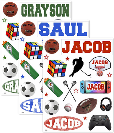 Cling It Reusable Stickers - Gaming & Sports Ensemble by Namedrops