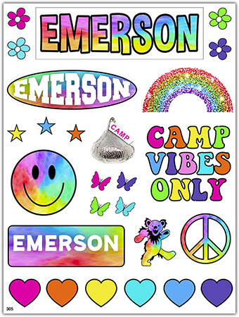 Cling It Reusable Stickers - Rainbow Camp by Namedrops