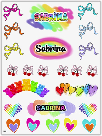 Cling It Reusable Stickers - Bows and Cherries by Namedrops