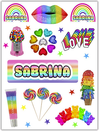 Cling It Reusable Stickers - Rainbow Gem by Namedrops