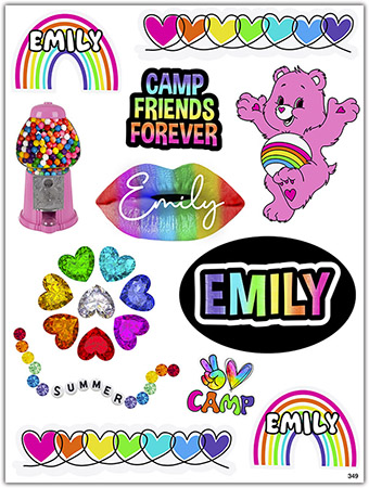 Cling It Reusable Stickers - Camp Friends Forever by Namedrops