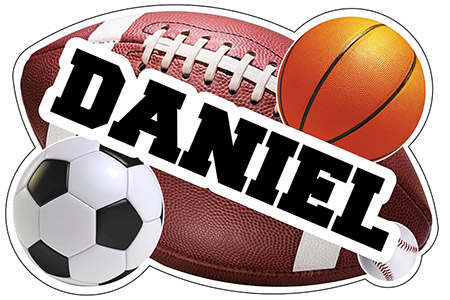 Cling It Reusable Stickers - Assorted Sports Cutout Design by Namedrops