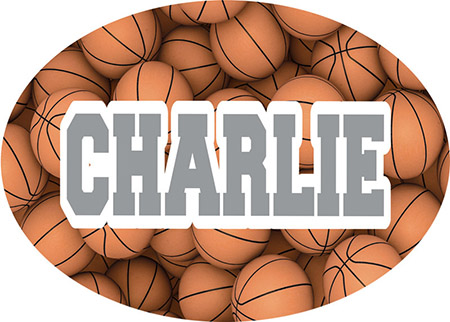 Cling It Reusable Stickers - Basketball Design by Namedrops