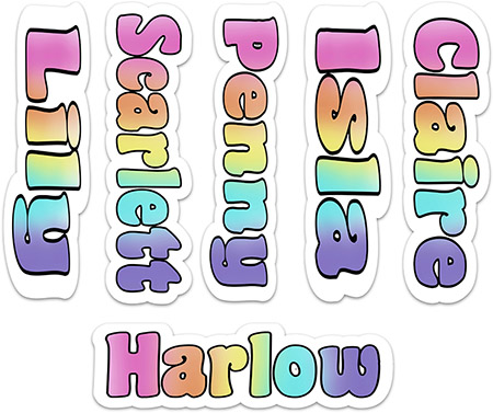 Cling It Reusable Stickers - Pastel Solid Word Design by Namedrops