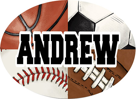 Cling It Reusable Stickers - Square Sport Design by Namedrops