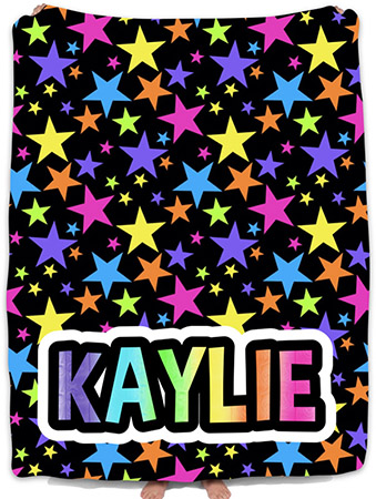 Personalized Comforters by Namedrops - Neon Stars