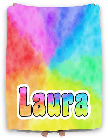 Personalized Comforters by Namedrops - Rainbow Watercolor