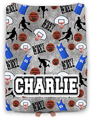 Personalized Comforters by Namedrops - Basketball Multi Sport