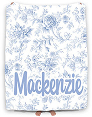 Personalized Comforters by Namedrops - Blue Flower