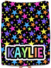 Personalized Comforters by Namedrops - Neon Stars