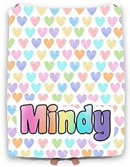 Personalized Comforters by Namedrops - Watercolor Hearts