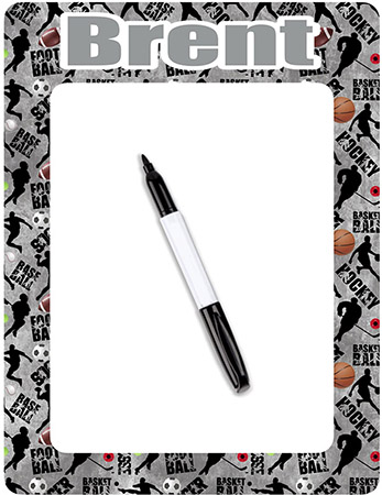 Personalized Dry Erase Boards by Namedrops - All Sport