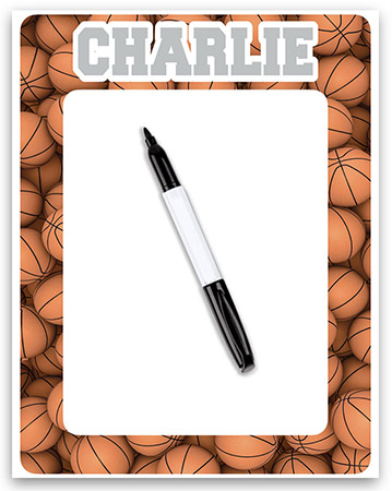 Personalized Dry Erase Boards by Namedrops - Basketballs