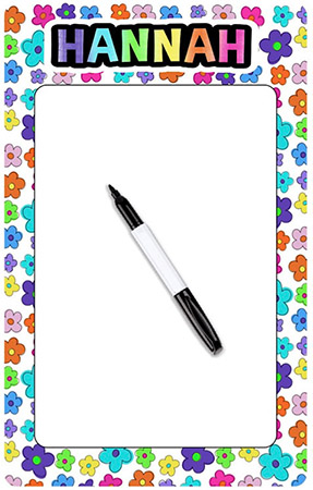 Personalized Dry Erase Boards by Namedrops - Happy Flower